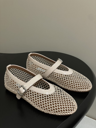 UA ALAÏA BALLET FLATS IN FISHNET