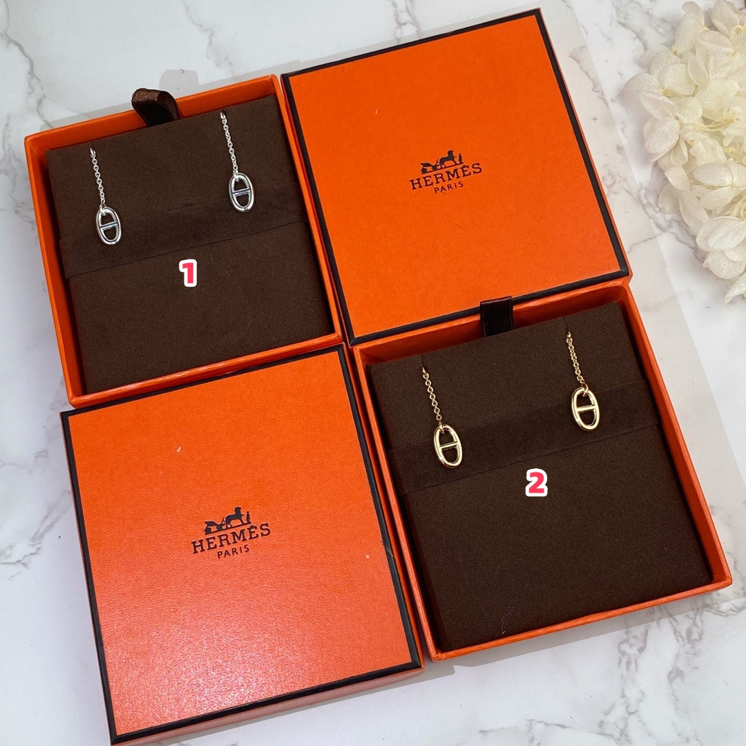 Hermès H Farandole Sterling Silver Earrings