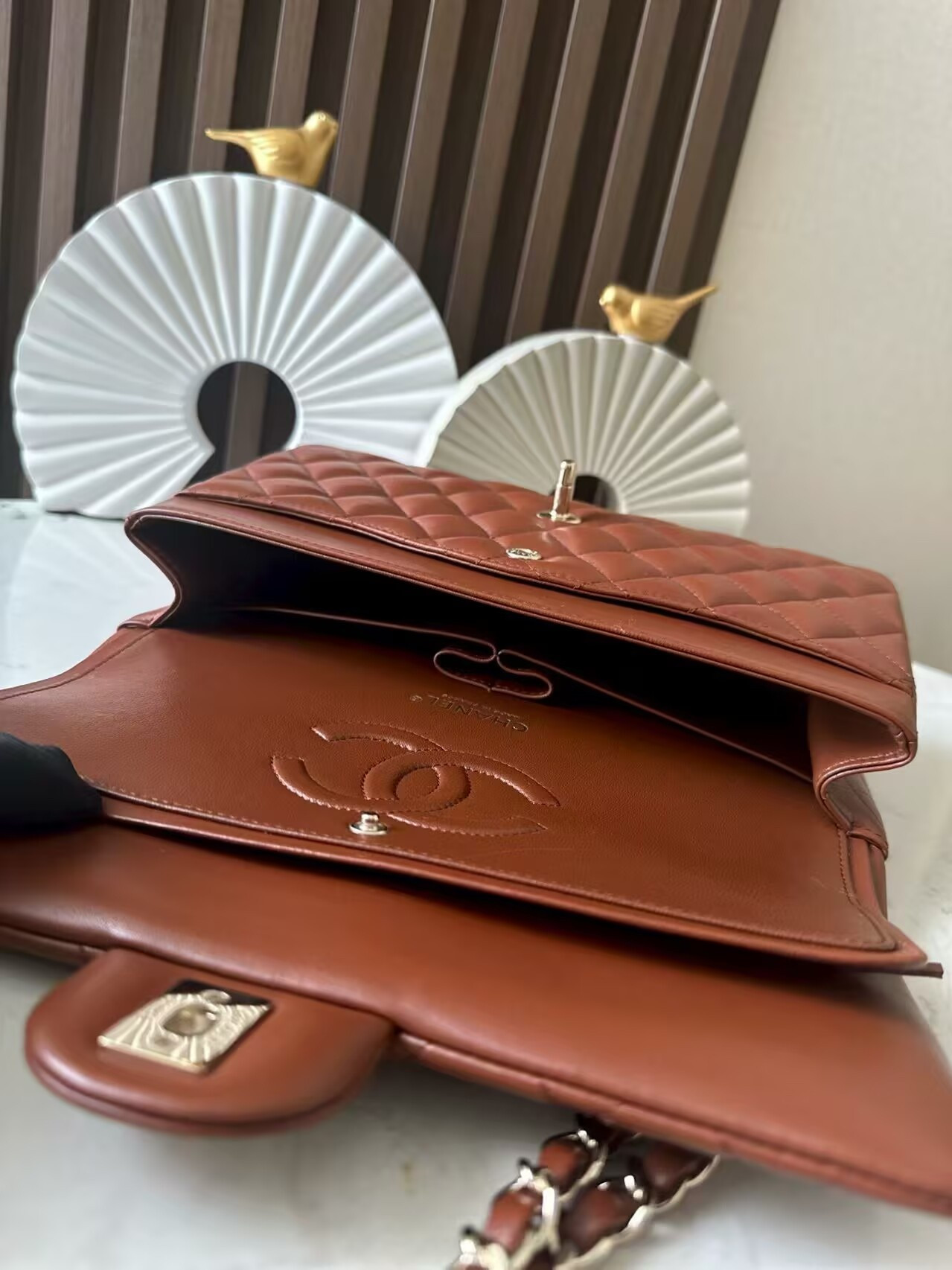 Ch*el classic flap handbag cf 25x15x6cm