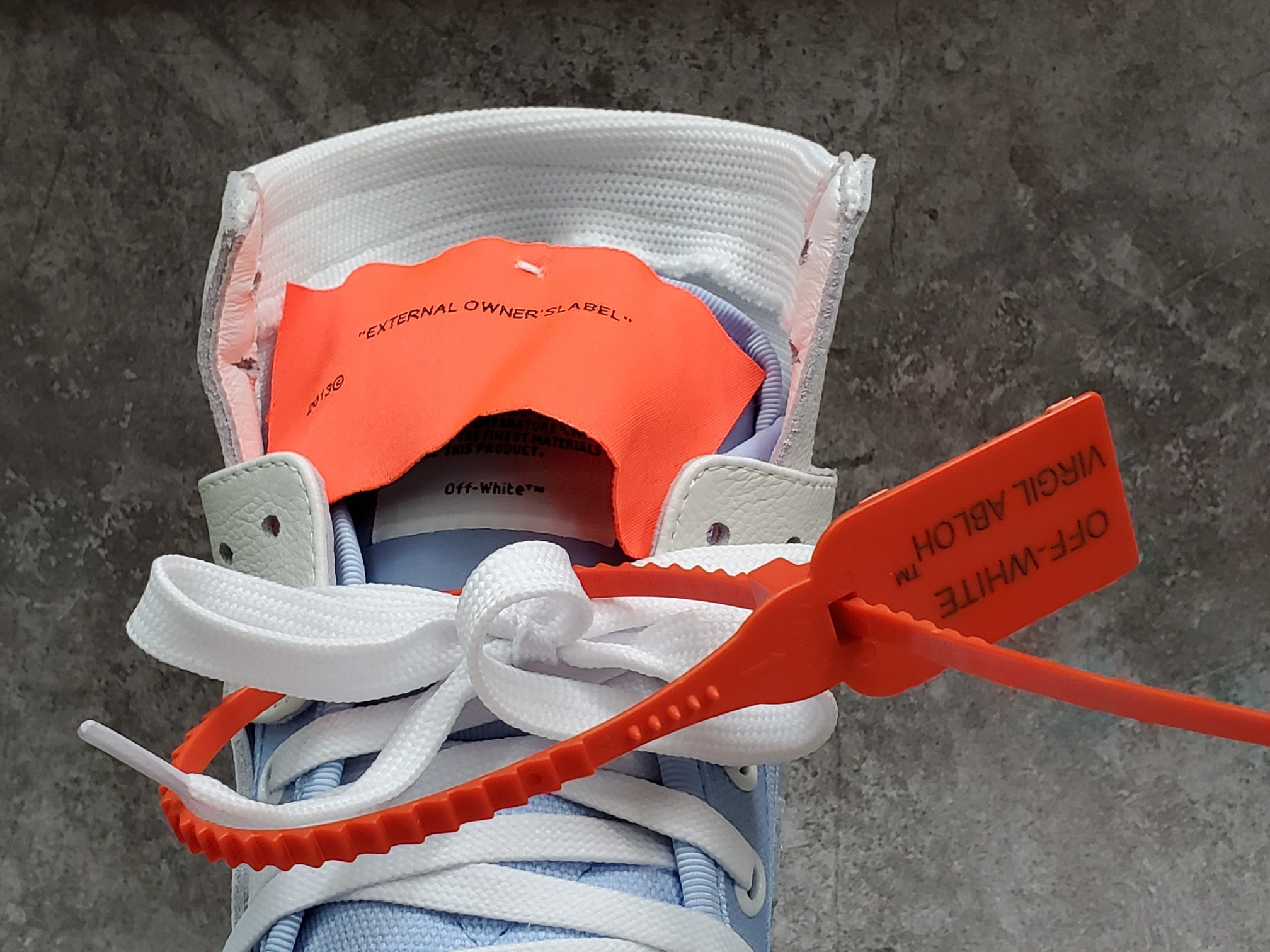 Off-White High Top White Blue