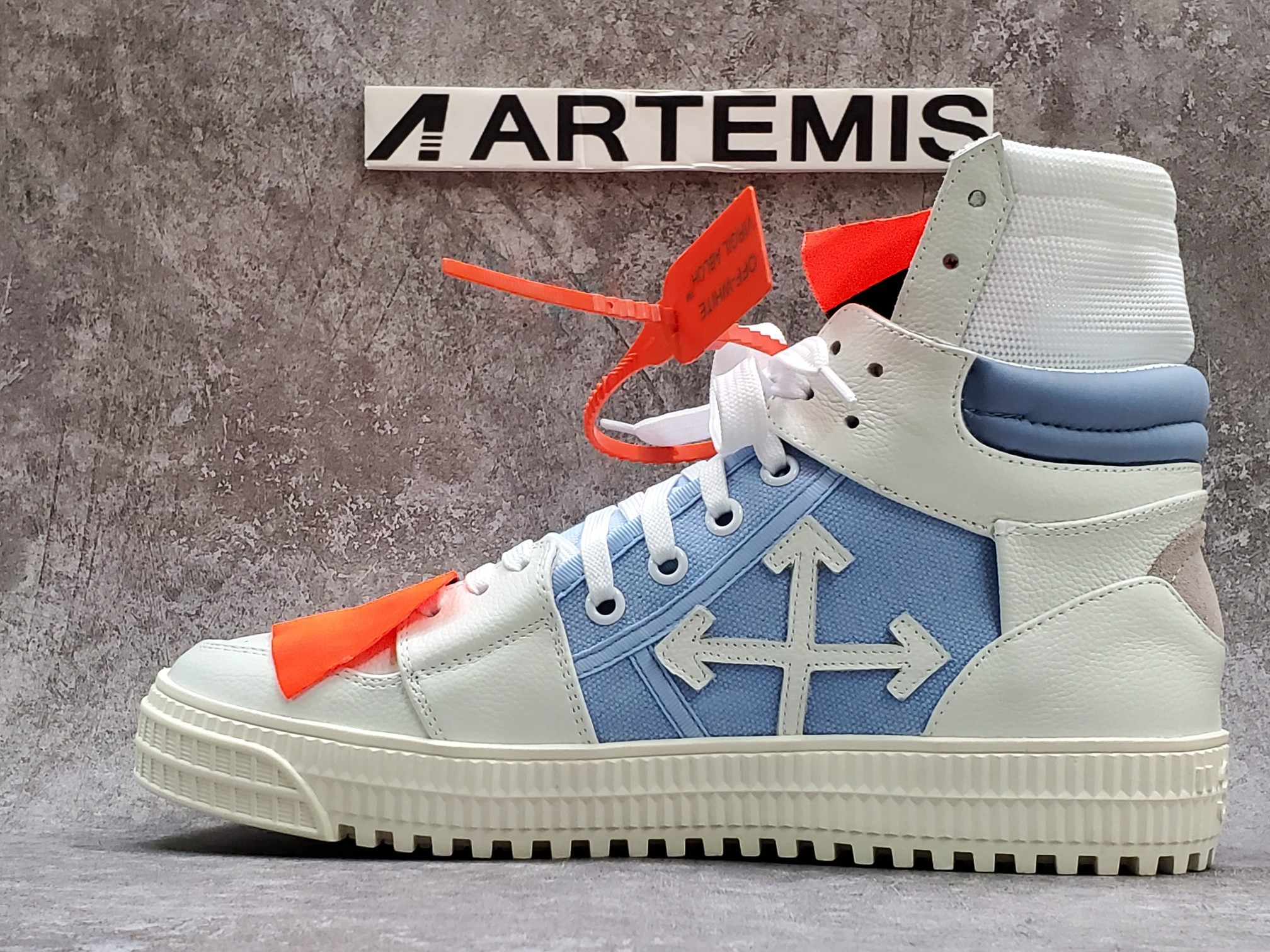 Off-White High Top White Blue