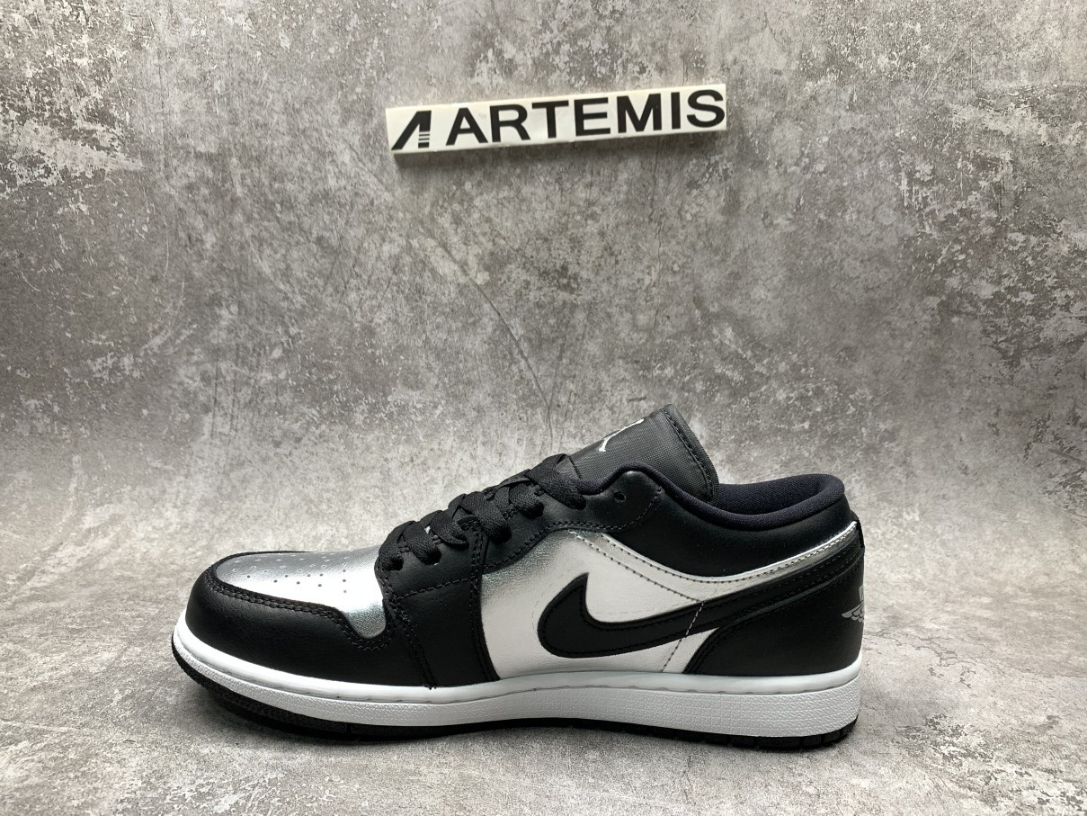 Air Jordan 1 Low SE Black Metallic Silver