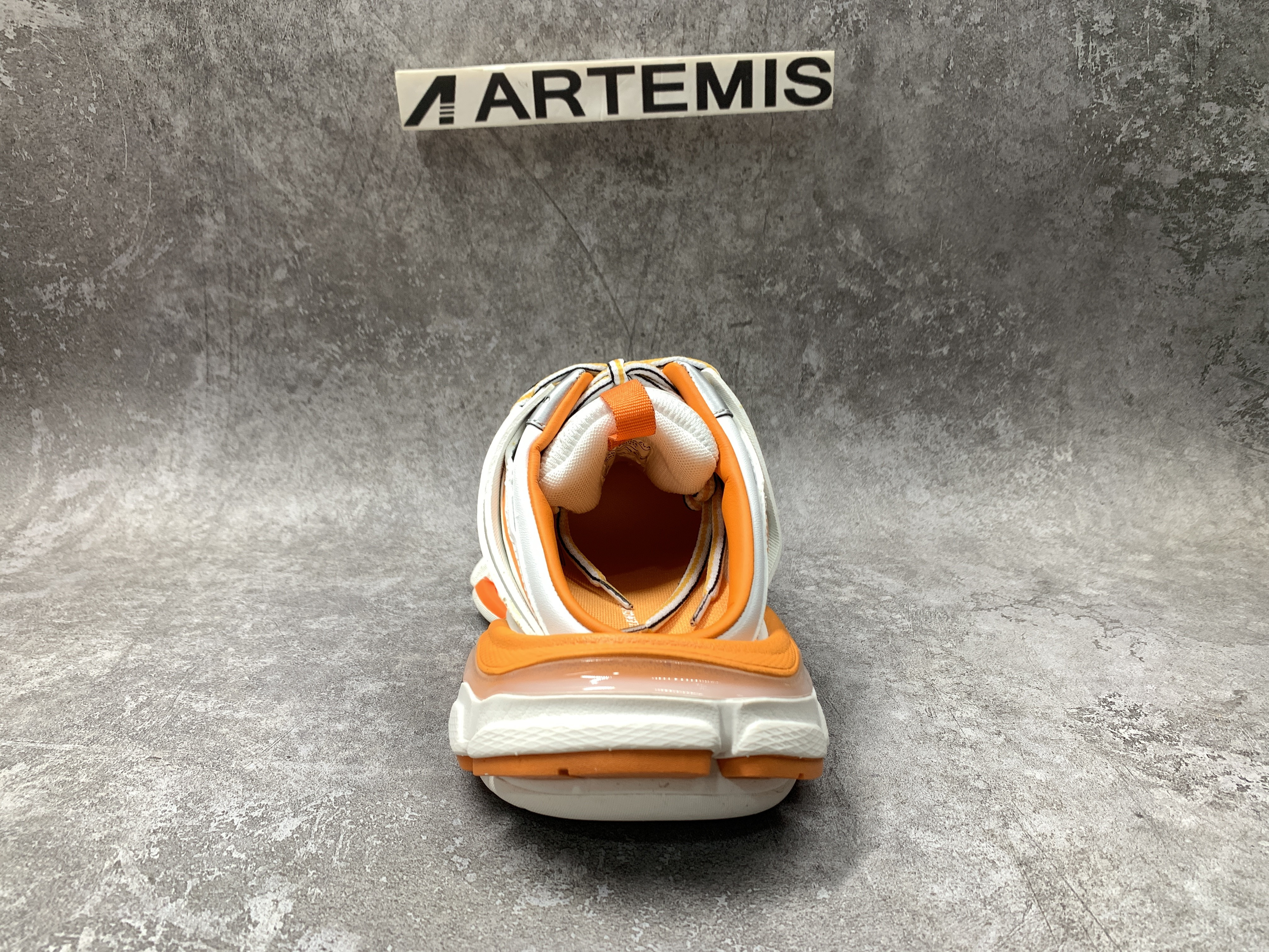 Balenciga Track Mule White Orange