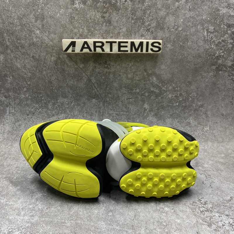 Balmain Black & Green Unicorn Sneakers