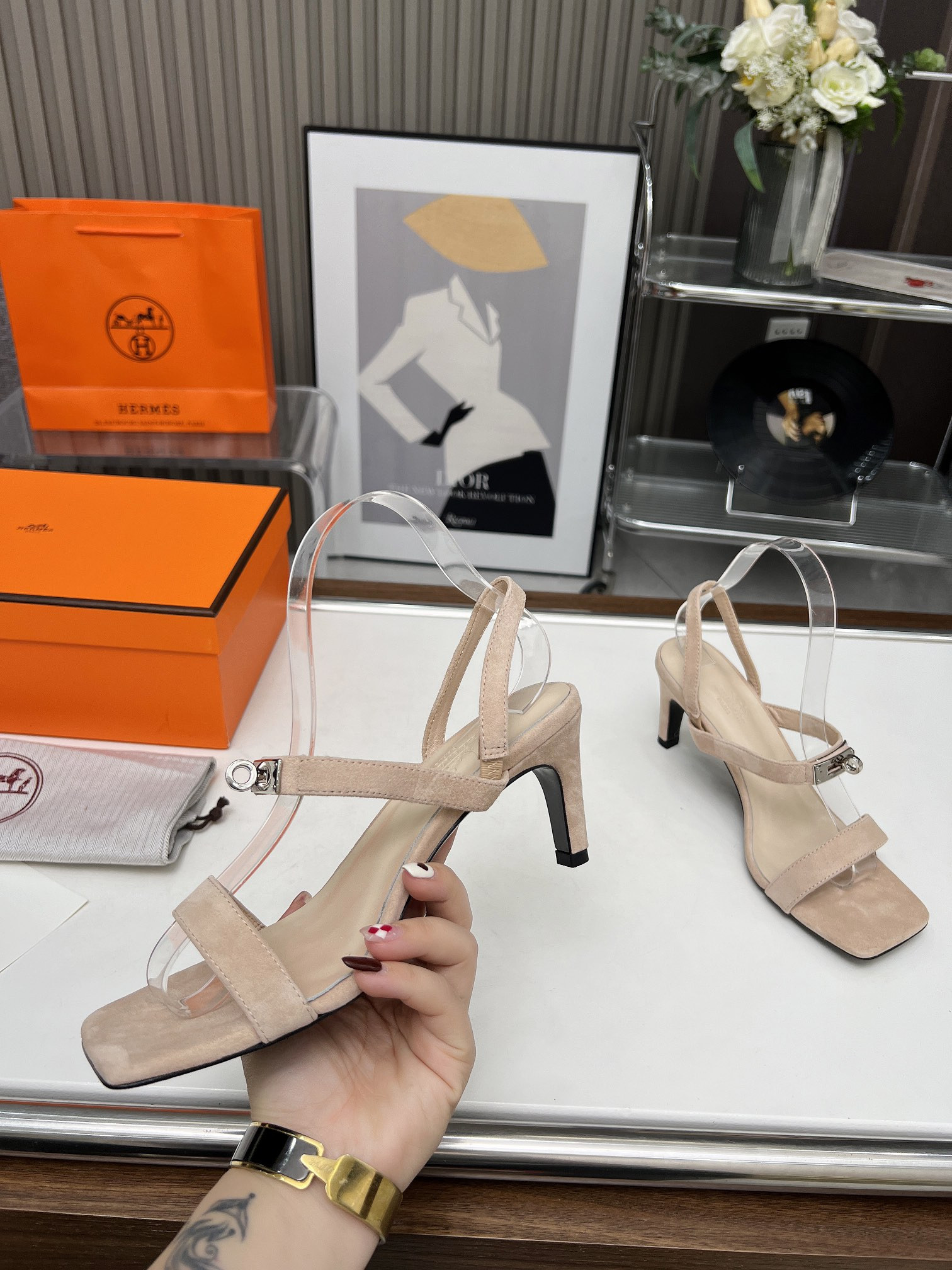 UA Hermès Glamour 95 sandal