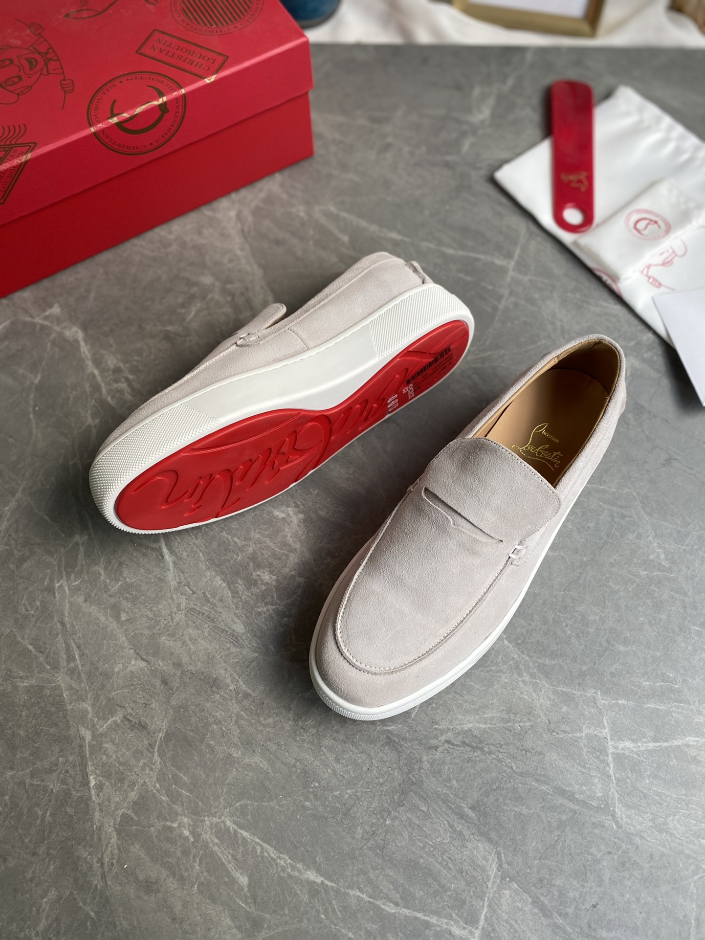 ua Ch**an louboutin thick-soled loafers