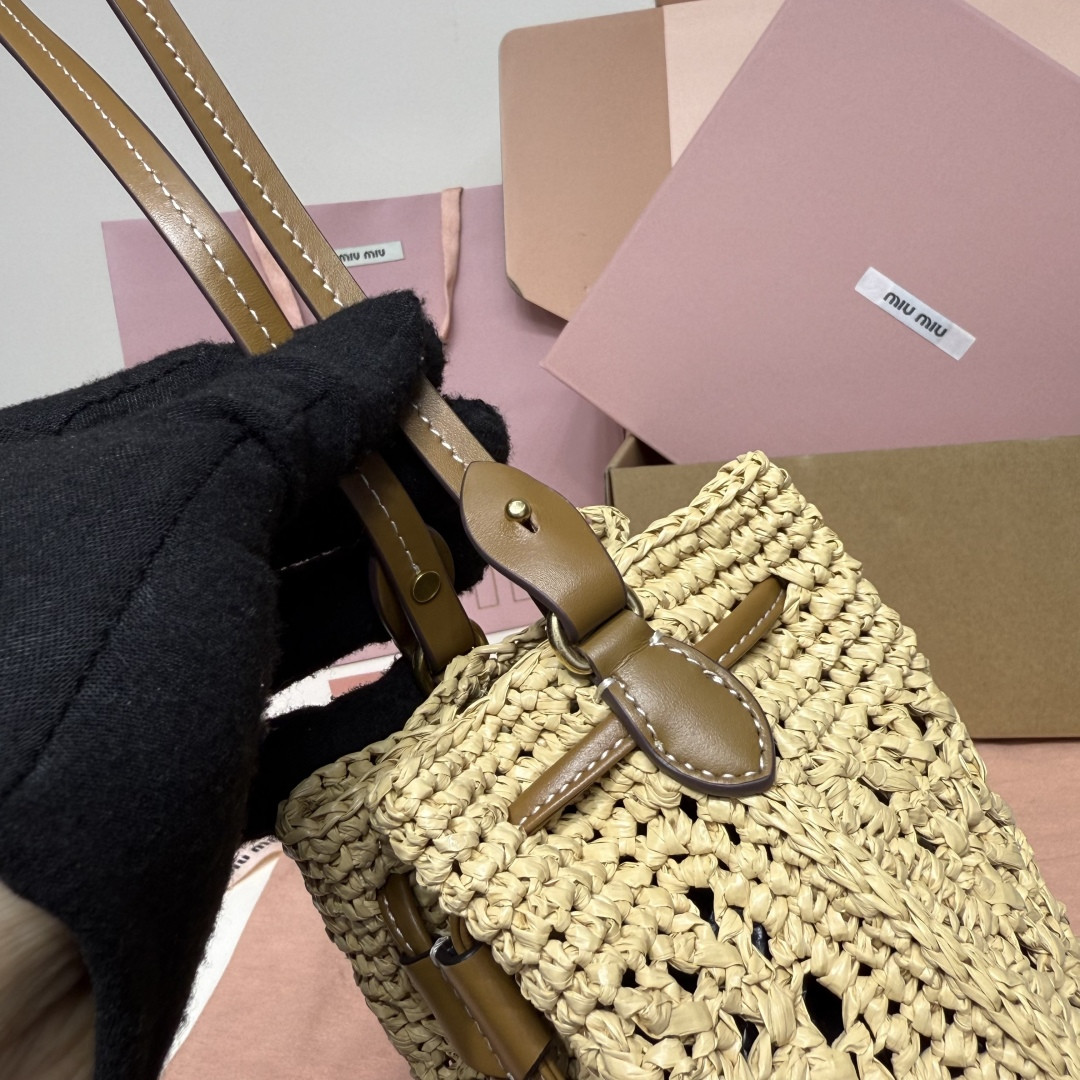 Miu Miu Woven fabric mini-bag 23x20cm